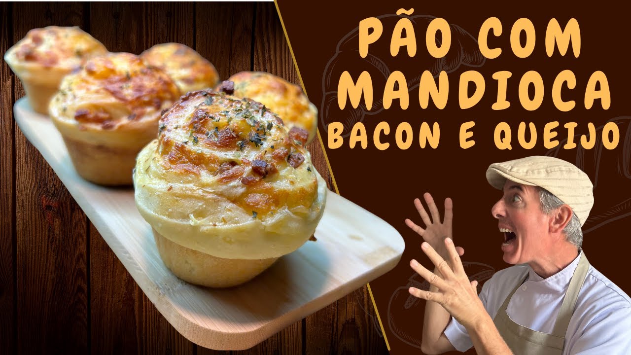 PÃO DE MANDIOCA E BACON: uma explosão de sabores, você vai querer fazer sempre !!!