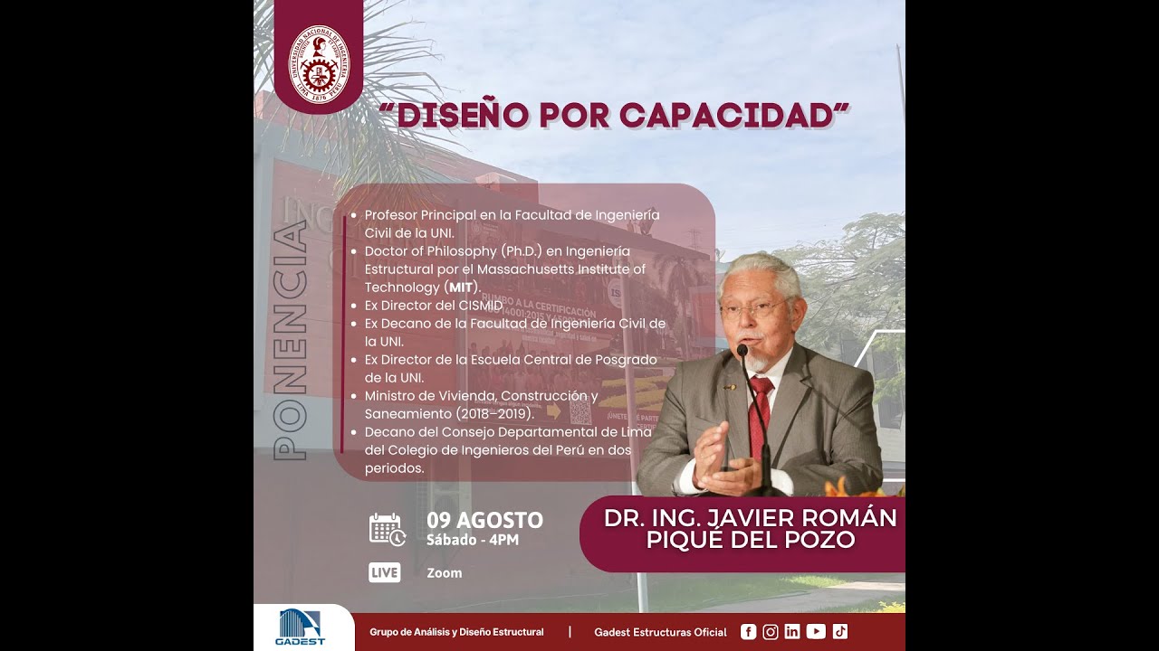 Diseño por Capacidad | Dr. Ing. Javier Román Piqué del Pozo | GADEST