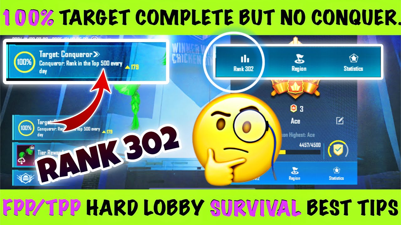 🇮🇳DAY 10 : 100% TARGET COMPLETE STILL NOT GETTING CONQUEROR. SOLO CONQUEROR BEST SURVIVAL TIPS.