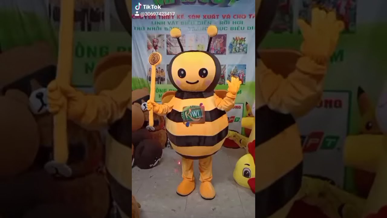 Mascot Bee Kiwi Garden- Cute bee mascot Costume suit up - Mascot Trường Nam