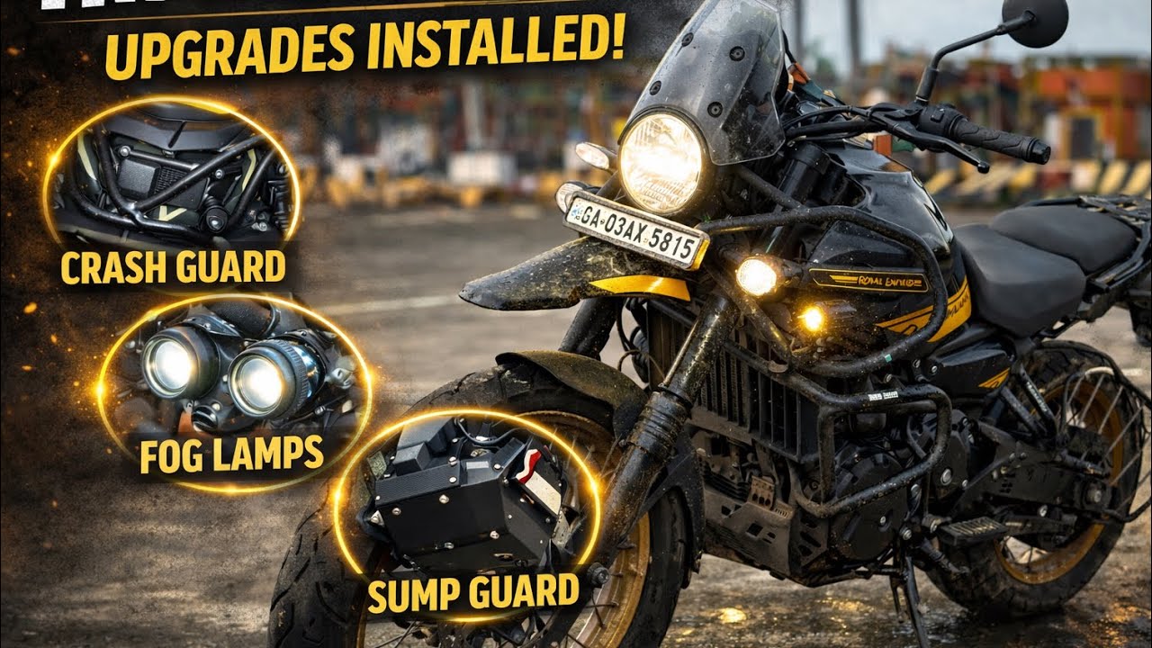 Himalayan 450 Essential Upgrades: Moto torque Crash Guard, Sump Guard, & Hjg Fog Lights Install!