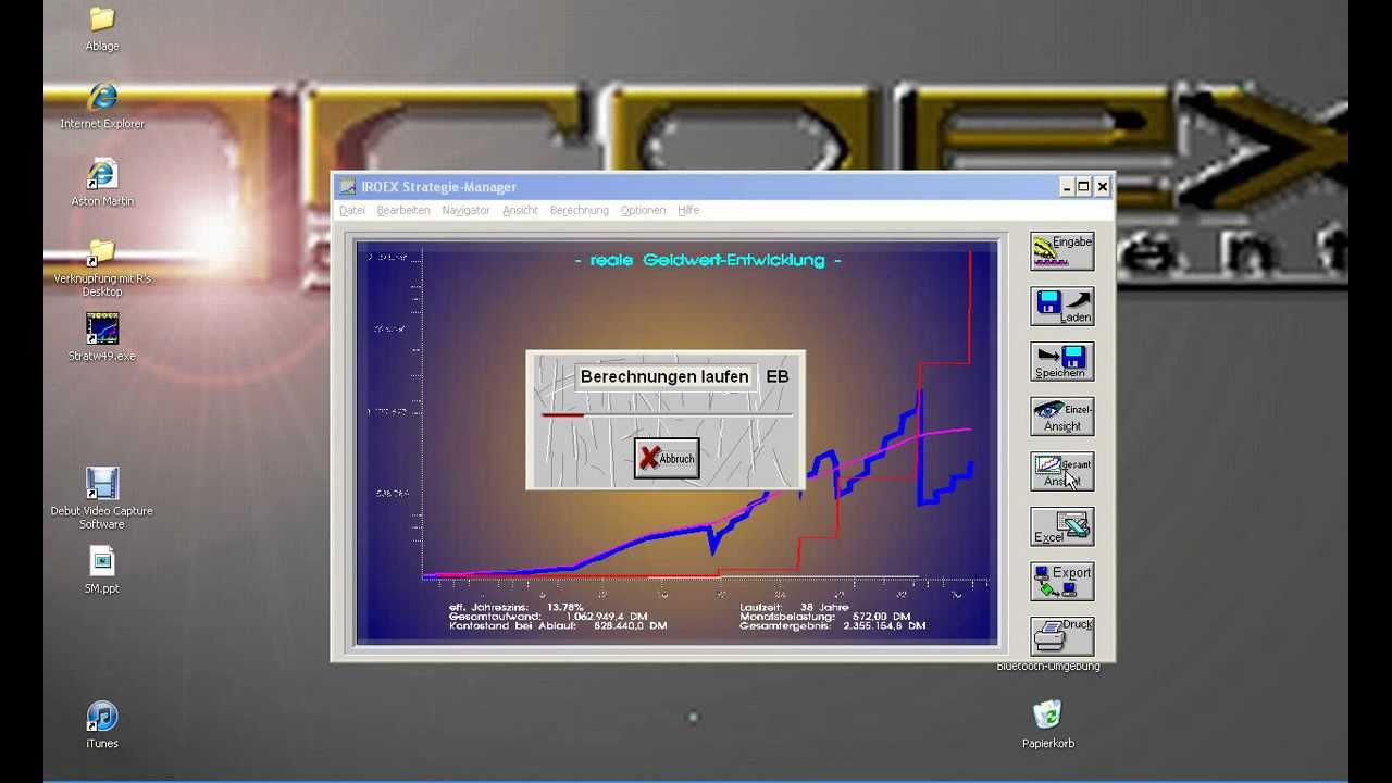 Demo Strategie-Manager Berechnungs-Software Finanzstrategien Finanzmathematik sm0116.wmv