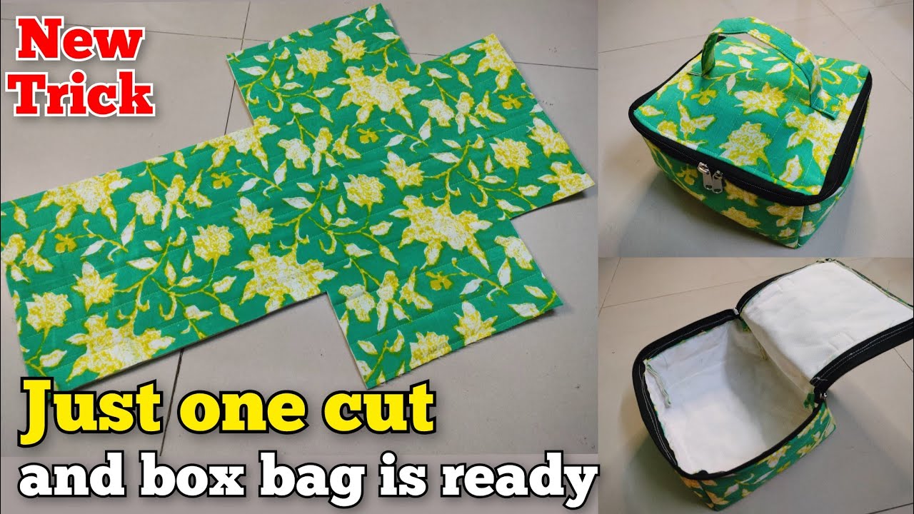 Just one cut and Storage bag is ready | DIY Storage bag /Makeup box /Organizer Box /ZIPPER BOX BAG