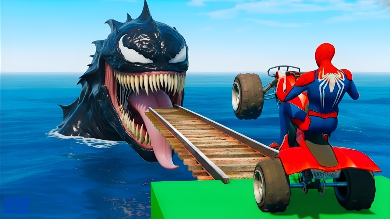 الرجل العنكبوت انقاذ باتمان Spider-Man Rescue batman vs iron man vs venom funny Game GTA 5 superhero