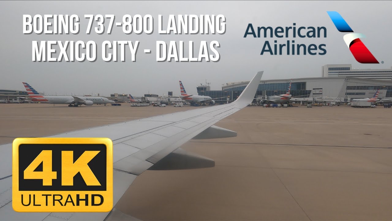 American Airlines Overcast Dallas Landing | Boeing 737-800 | Mexico City - Dallas, Texas