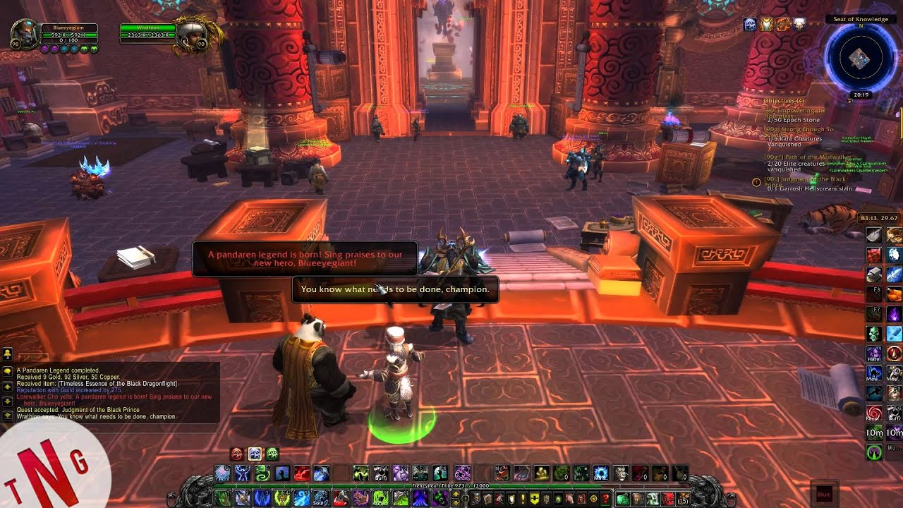 World of Warcraft Last Quest for the Legendary cape
