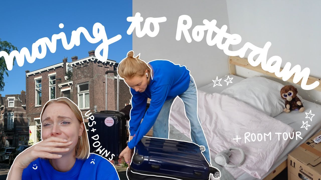 MOVING VLOG 📦 rotterdam, room tour, struggles, ups & downs … ⭐️