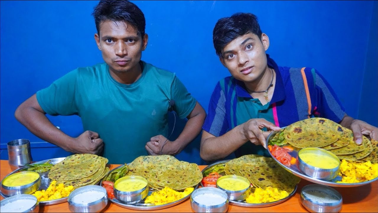 4x Traditional Food Thali Eating Challenge| Home Cooked Veg Food Competition |