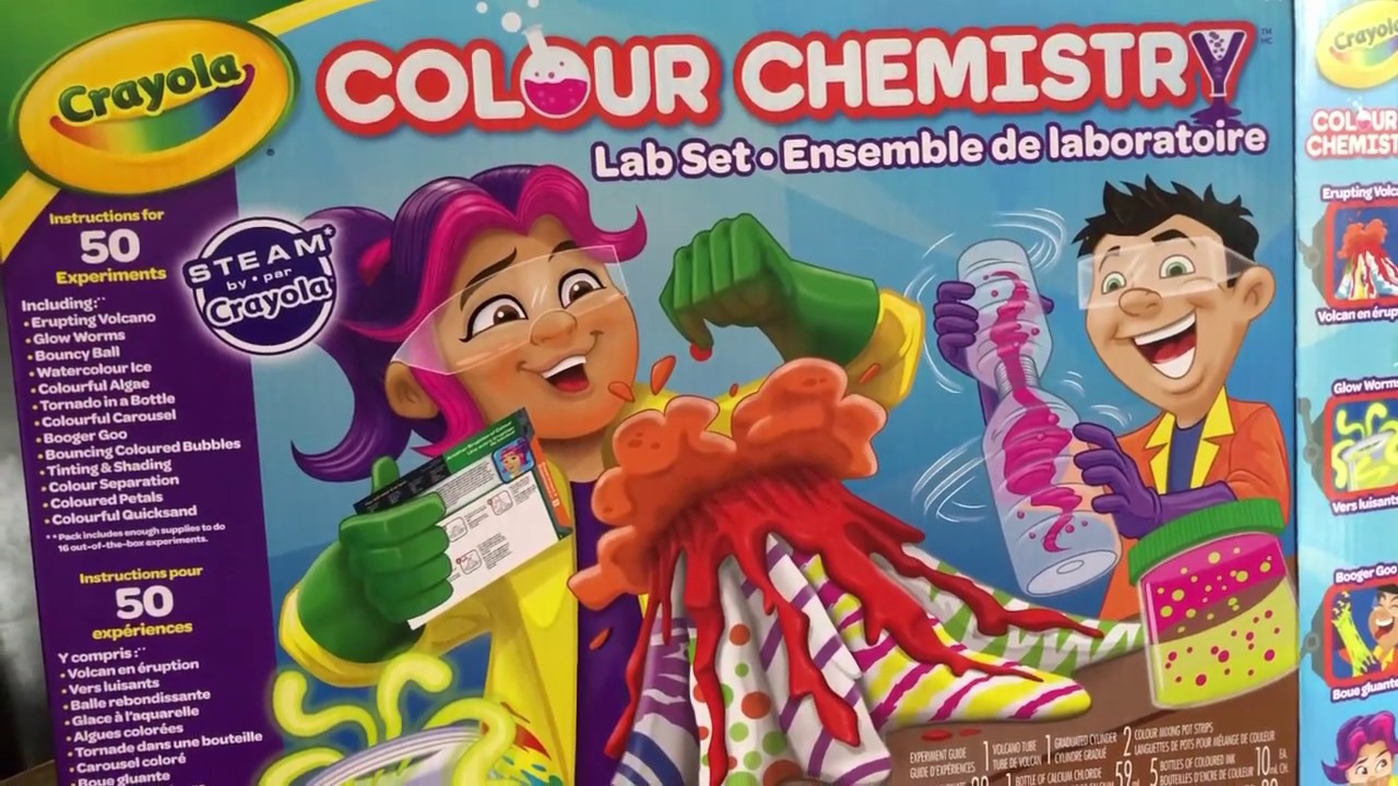 Making the Crayola Colour Chemistry Lab Set Volcano