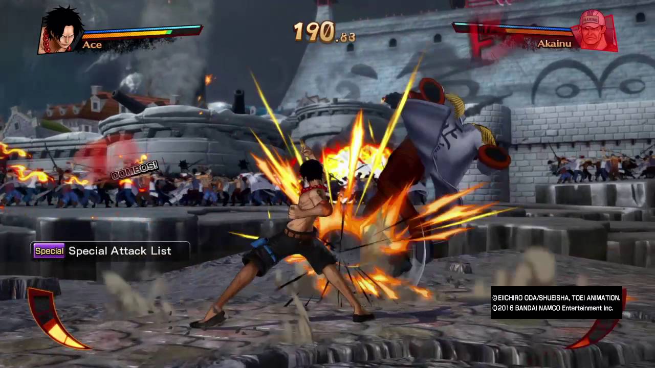 ONE PIECE BURNING BLOOD: Ace VS Akainu