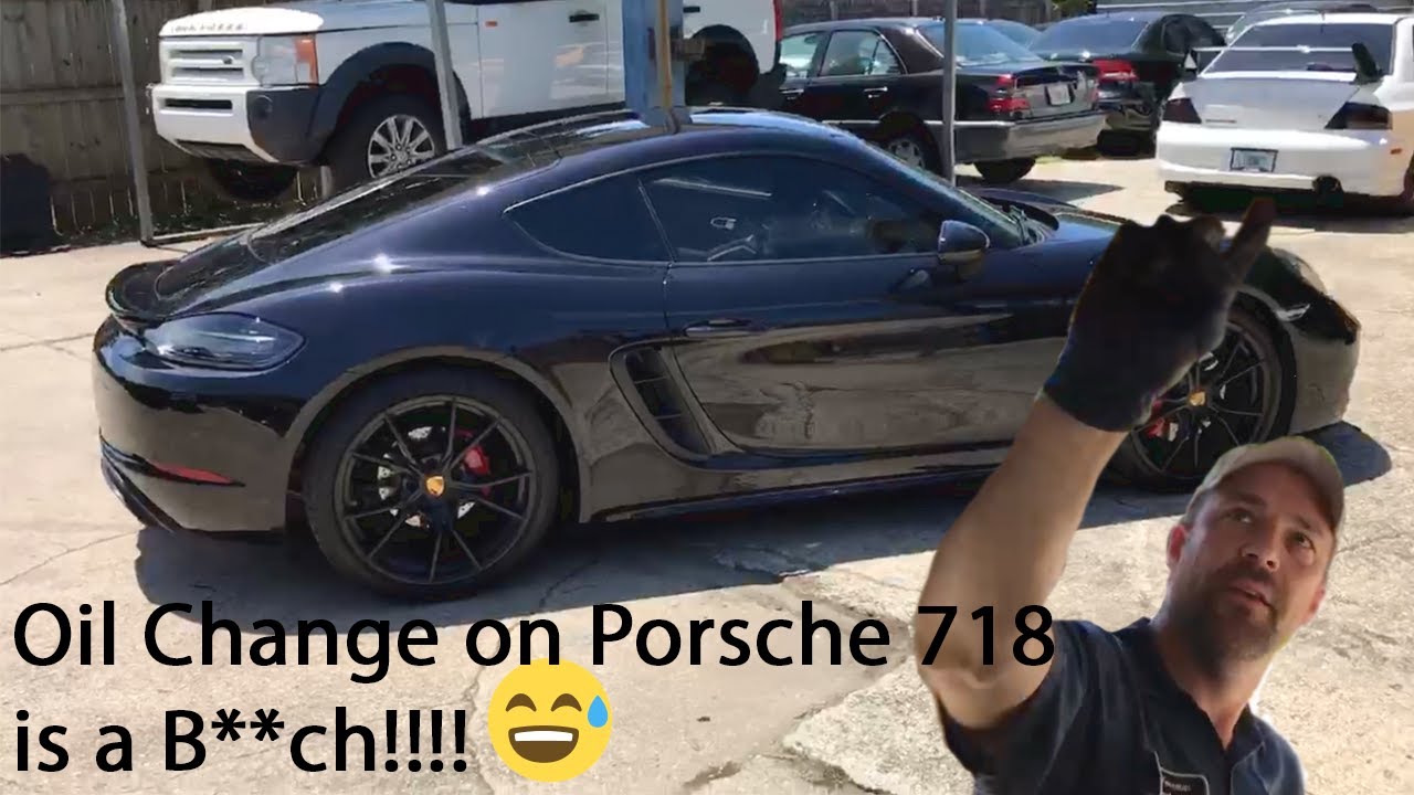 OIL CHANGE on a Porsche Cayman 718 GTS - Charlie Drives with DOUGLAS!!!