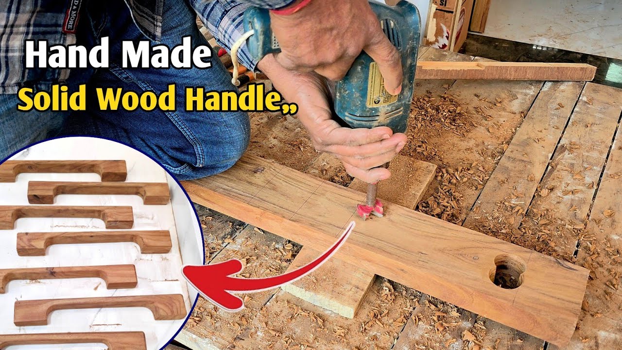 Handmade Solid Wood Door Handle Making | Professional Woodworking Full Process