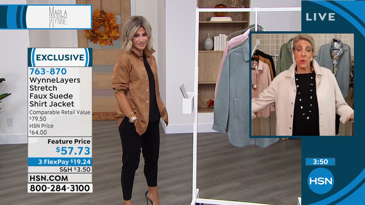 WynneLayers Stretch Faux Suede Shirt Jacket