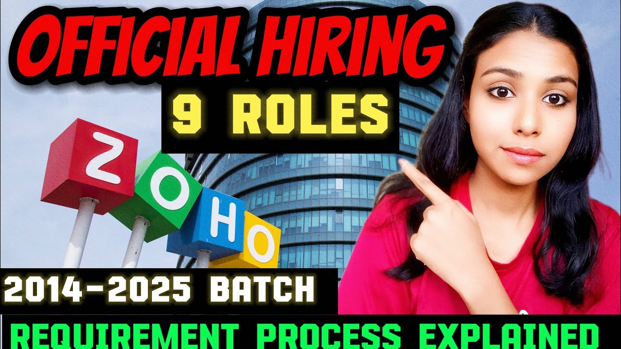 Zoho Official Hiring 2025 - 9 Roles Explained in Tamil &bull; Requirements + Process + Apply Link #zoho 