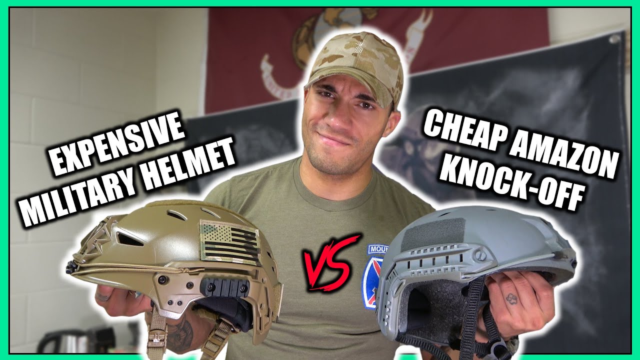 Expensive Military Bump Helmet vs Cheap Airsoft Knock-Off