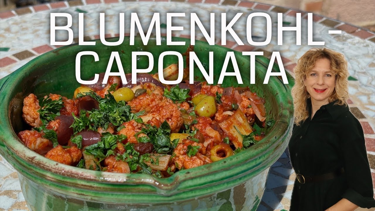 Blumenkohlcaponata⎮ein s&uuml;&szlig;-saures Gem&uuml;se aus dem Ofen