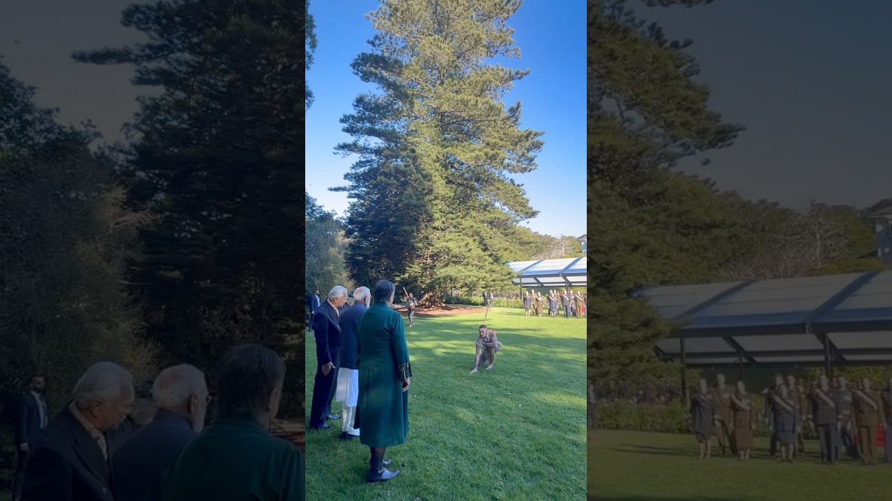 A special Māori pōwhiri traditional welcome to PM Modi in New Zealand | #shorts