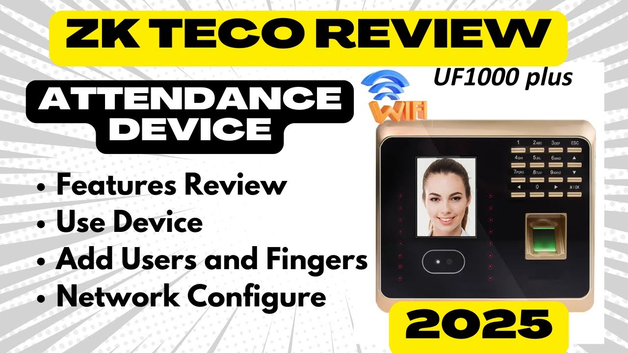 How to setup ZKTeco  Time Attendance Management Device || Install ZKTeco fingerprint Device 2025
