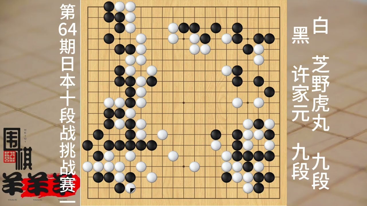 64期日本十段戰挑戰賽一許家元治孤能力挺強，芝野虎丸無可奈何 #定式圍棋大全 #圍棋吃子技巧十招 #反套路 #圍棋啟蒙 #圍棋怎樣才算贏