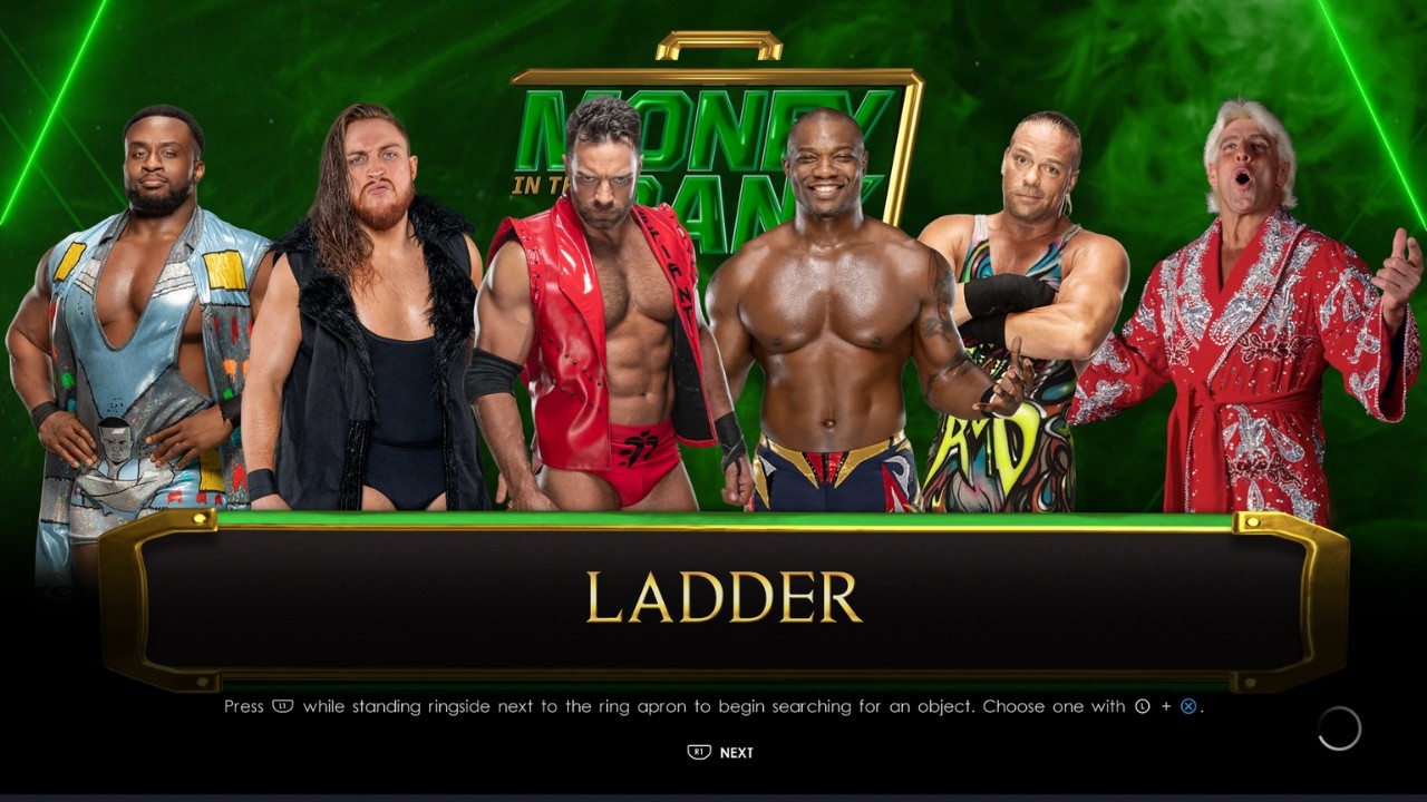 WWE 2K22 - Knight vs. Benjamin vs. Dunne vs. RVD vs. Big E vs. Flair - Ladder Match