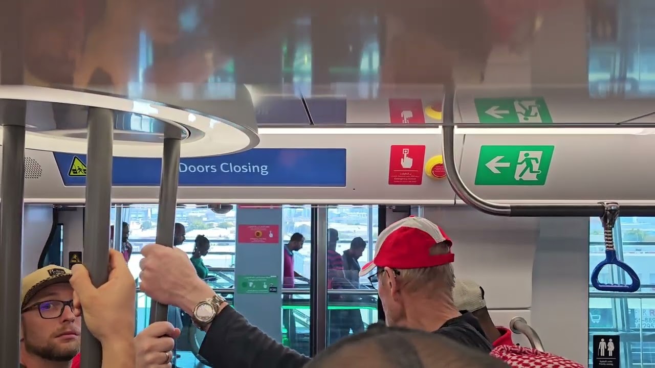 3pm Dubai Metro, Bus +Walk Tour: Al Ras MS to Sharjah Sahara Mall via Stadium MS (3.3.24: 4K-UHD)