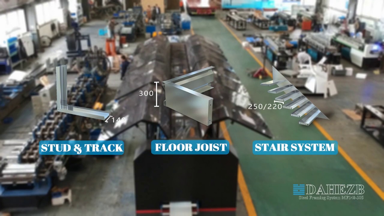 Light Gauge Steel Framing Roll Forming Machine MF300丨Metal Building Solution
