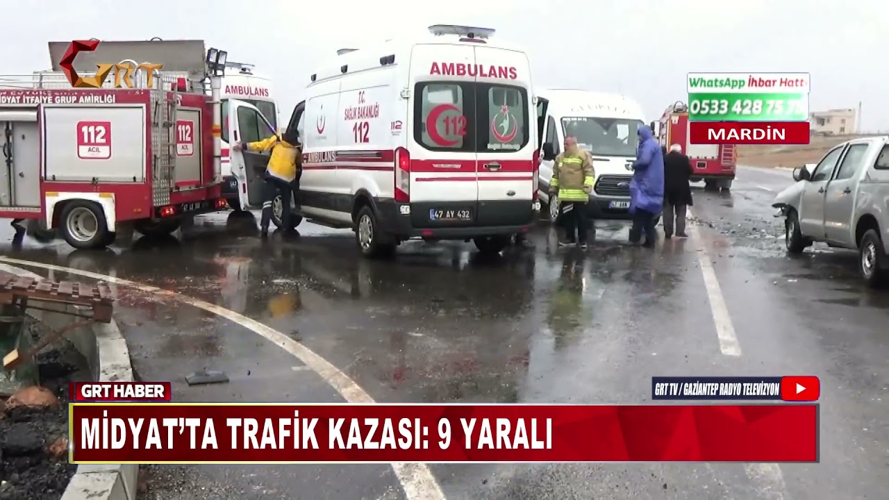 MİDYAT&rsquo;TA TRAFİK KAZASI: 9 YARALI