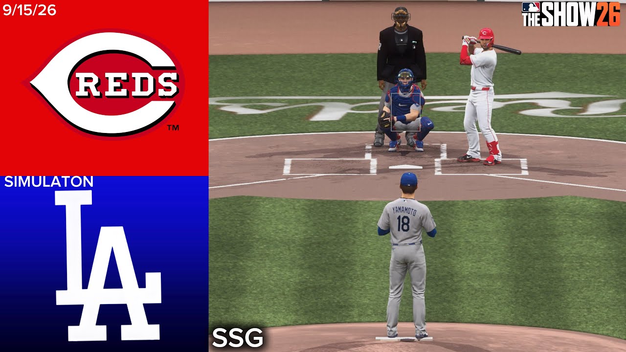 Симуляция матча Reds против Dodgers | 15.09.26 | MLB The Show 26 PS5