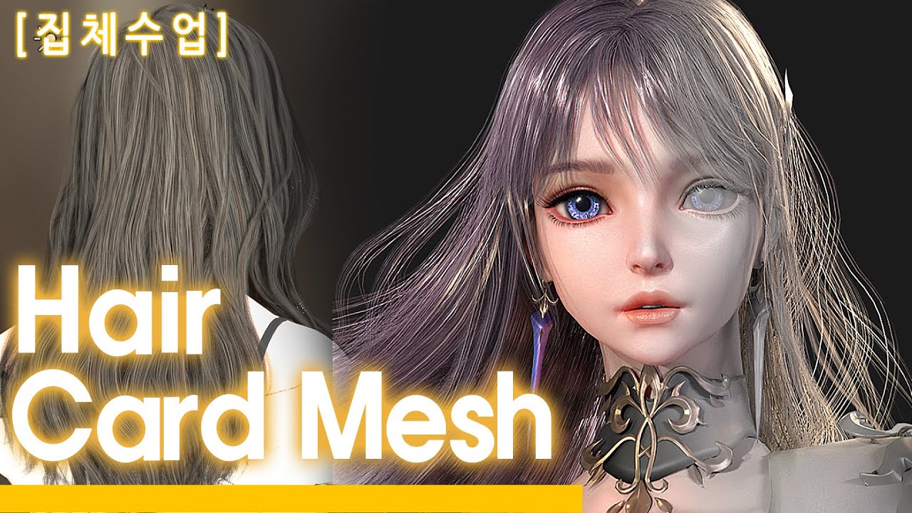 Hair CardMesh - 3DMAX / ZBRUSH 헤어카드메쉬 강의..By MODU샘