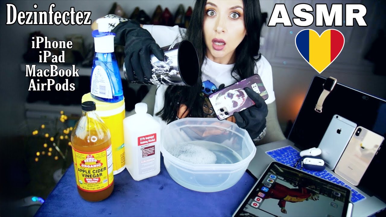 Curățare și dezinfectare iPhone, iPad, AirPods, MacBook *ASMR în Română