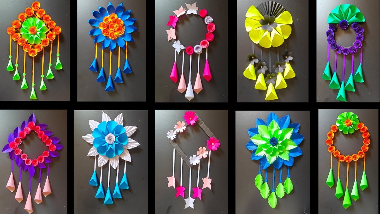 10 Quick Easy Paper Wall Hanging Ideas / Cardboard Reuse / Room Decor Diy / Room decoration ideas 