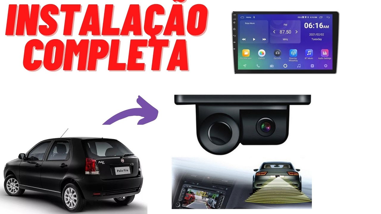 Passo a passo para instalar câmera de ré com sensor de estacionamento no Palio