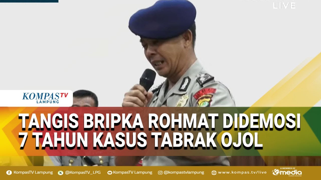 Sopir Rantis Bripka Rohmat Menangis saat Pembelaan Usai Didemosi 7 Tahun Kasus Tabrak Ojol