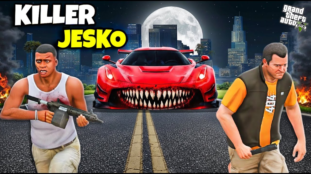 Shinchan and Franklin Found Dangerous Killer CarJesko in Los Santos | GTA 5