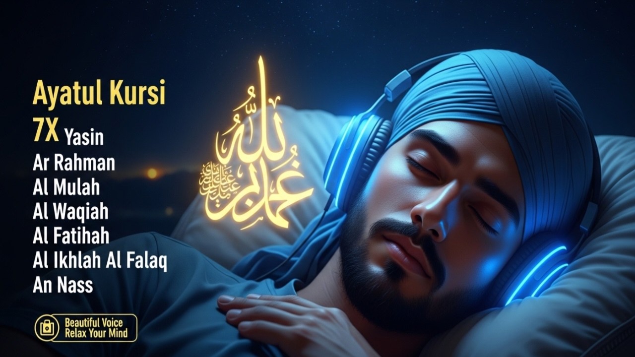 Quran Recitation in A Peaceful Voice | Alfatiha, Ayat Kursi, Yasin, Arrahman, Al Mulk, Al Waqiah