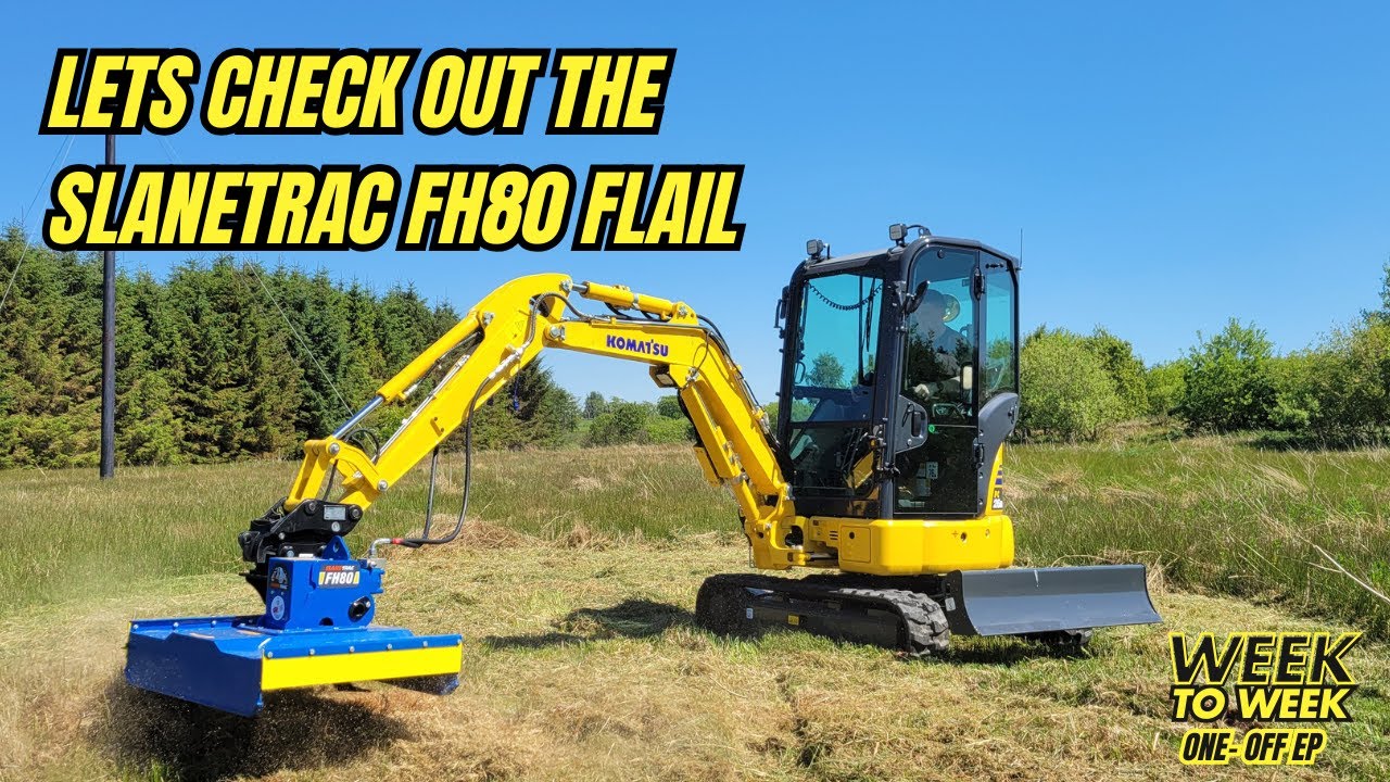 Slanetrac FH80 Flail Mower Review on Komatsu PC26 | Mini Digger Flail Test & Demo