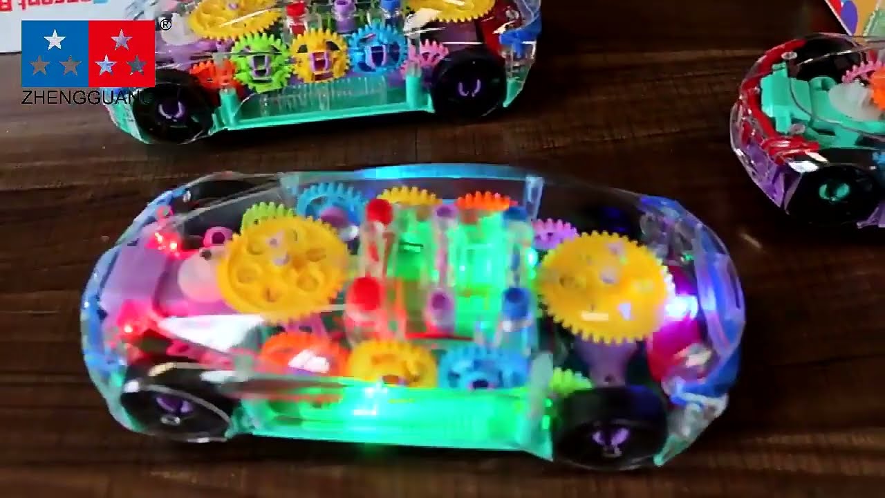 TIME 2 TOYS Gear Display Transparent Car Toy for Kids - 360 Degree Rotating Concept Racing Vehicle