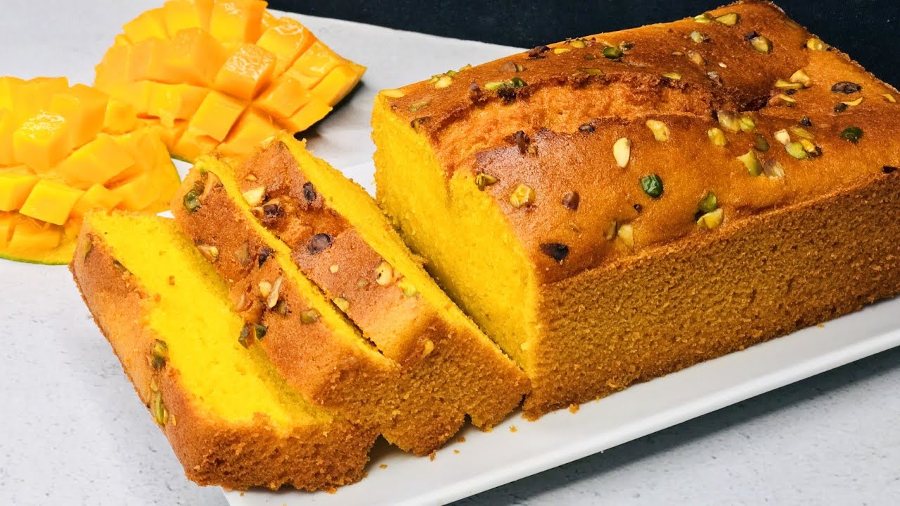 Moist & Spongy Mango Pound Cake | Mango Tea Time Cake Recipe | Corner Cooks