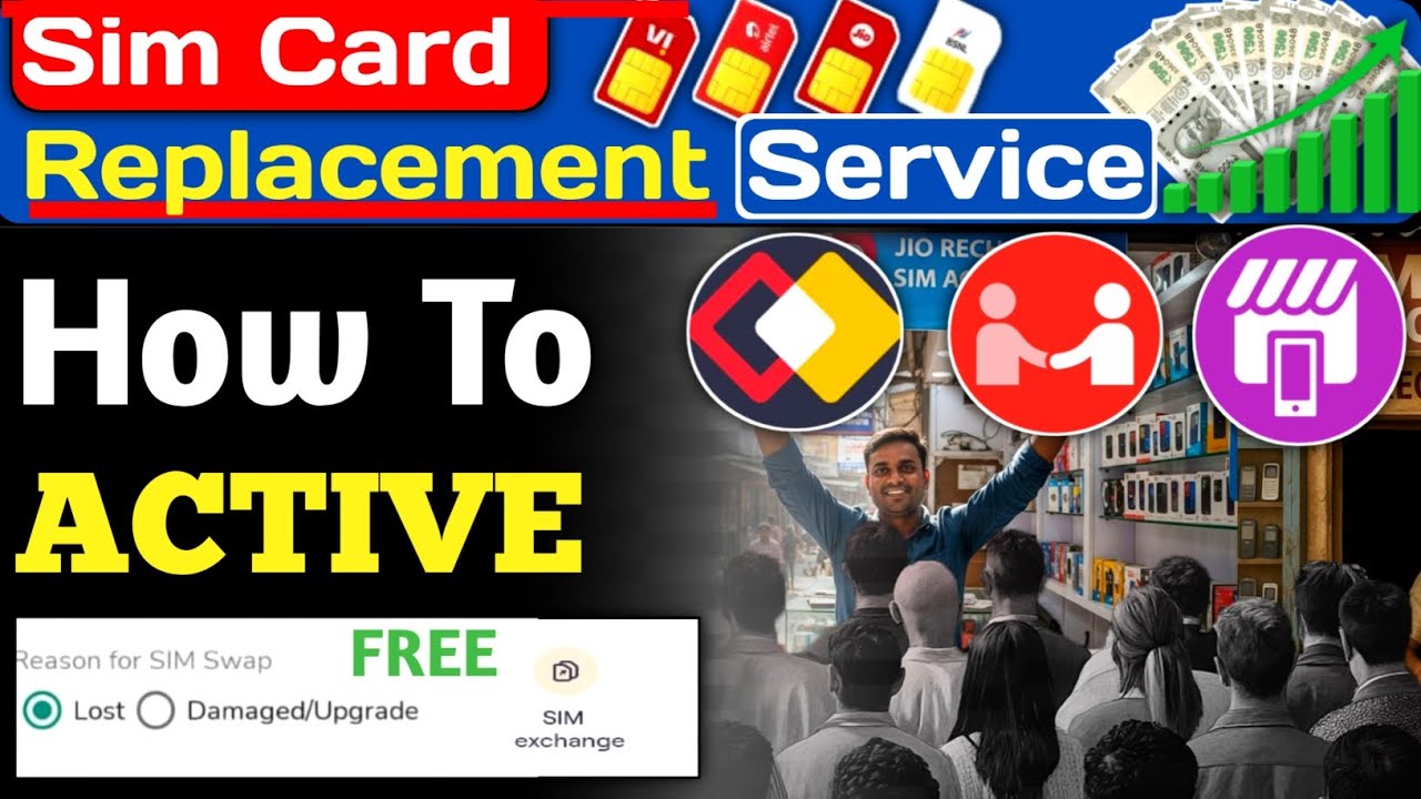 How To Activate Sim Replacement Service For Retailers | Jio, Airtel, Vi, Bsnl