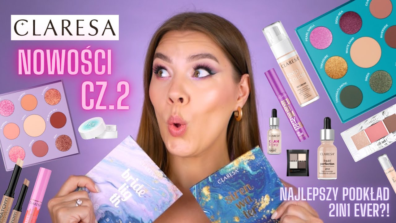 NOWOŚCI CLARESY cz.2! 🔥 Paleta Bridelight vs Siren Water! BOSKI podkład i KOREKTOR za 19,99 zł?! 🤯