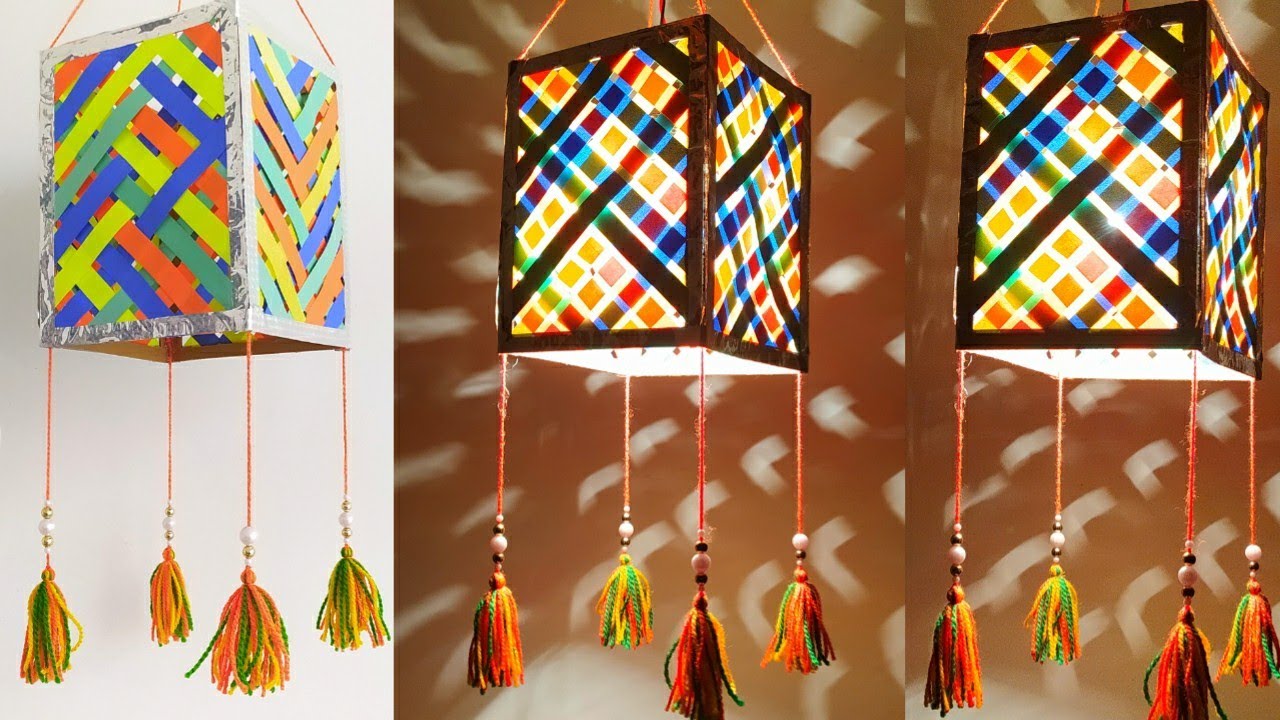 Akash Kandil Making At Home For Diwali 2021 || Diwali Decoration Ideas DIY Akash Kandil || Art Ideas