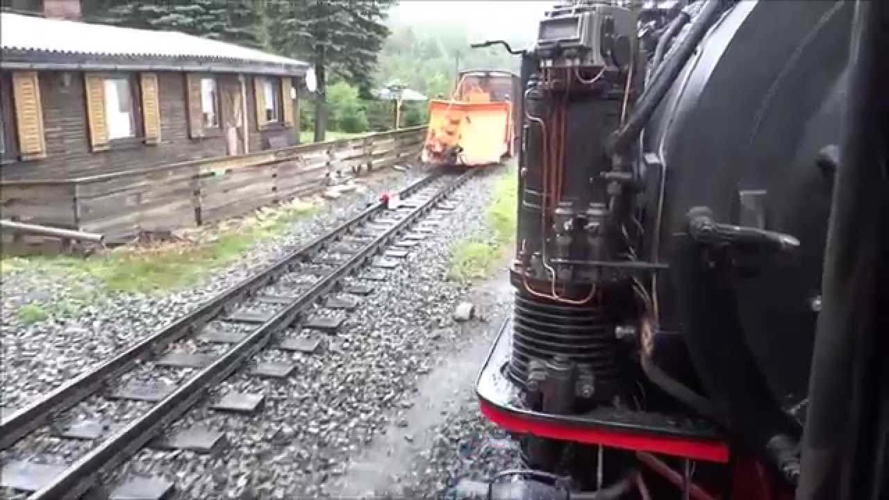 Fichtelbergbahn im Regen Sommer 2015