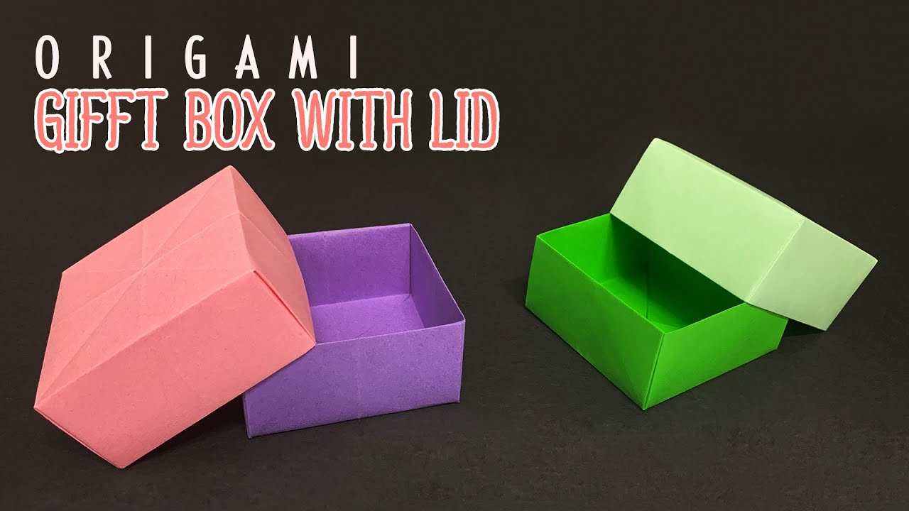 CÁCH GẤP HỘP QUÀ VUÔNG CÓ NẮP ĐẬY ĐƠN GIẢN DỄ LÀM NHẤT /【ORIGAMI BOX】