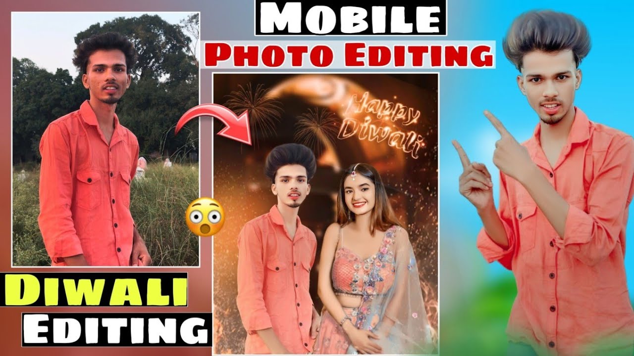 Mobile से click Photo Diwali Photo Editing करना सीखो😱 || Diwali Photo Editing Girl Ke Sath || देखो