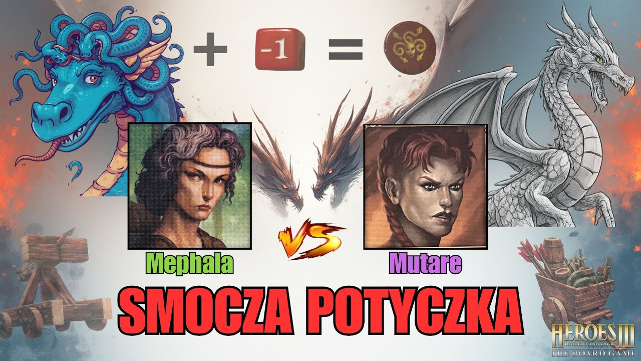 Heroes III Boardgame– Pełna Rozgrywka | Mephala vs Murate | Smocza Potyczka