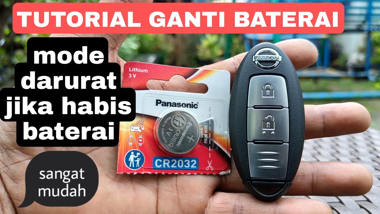 cara ganti baterai remot keyless nissan juke navara evalia | ganti baterai remot nissan