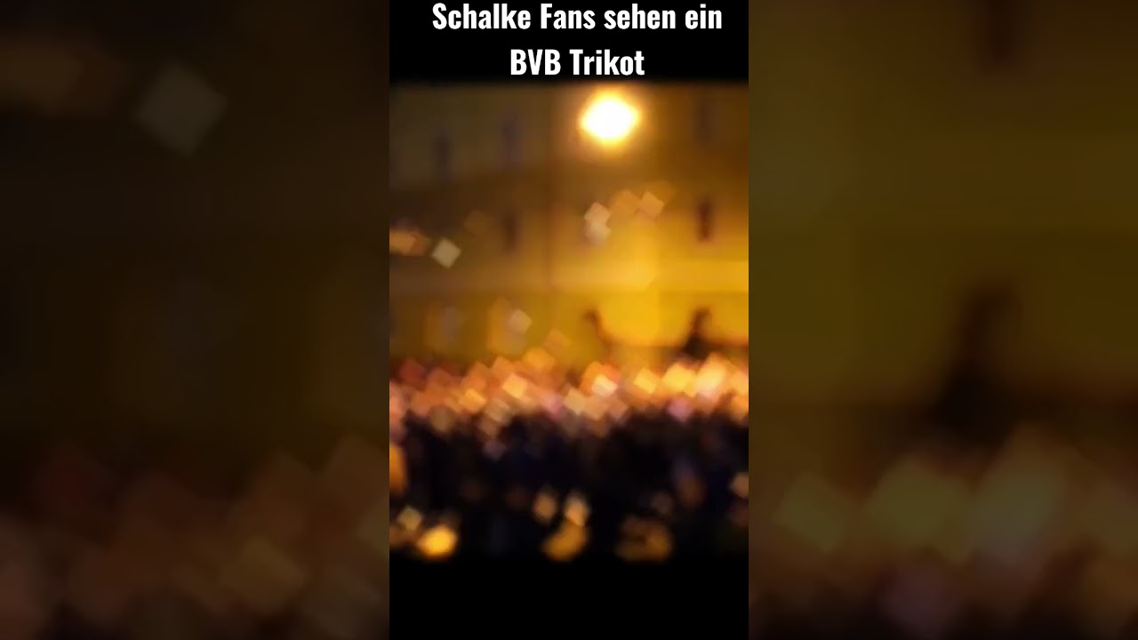Schalke Fans erblicken ein BVB Trikot, w&auml;hrend eines Fan marsch... #fu&szlig;ball #shorts #bvb #schalke