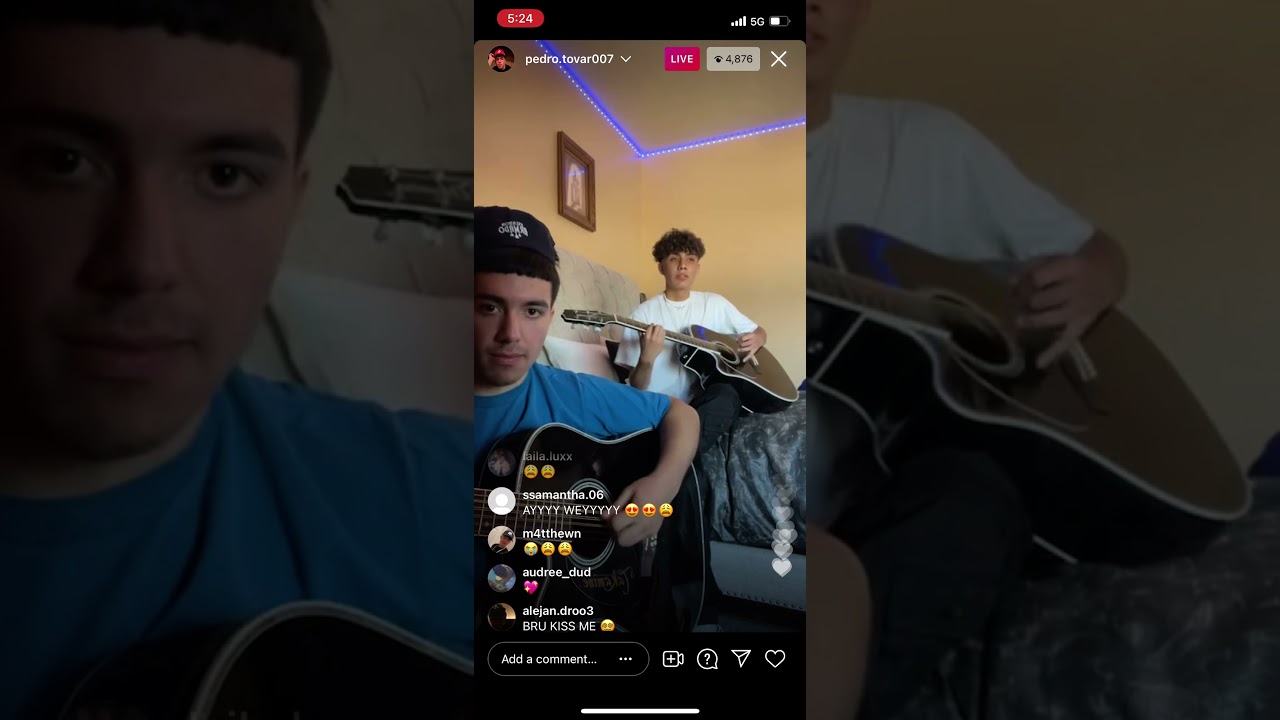 Pedro Tovar And Dannylux Sing Together On Instagram Live.