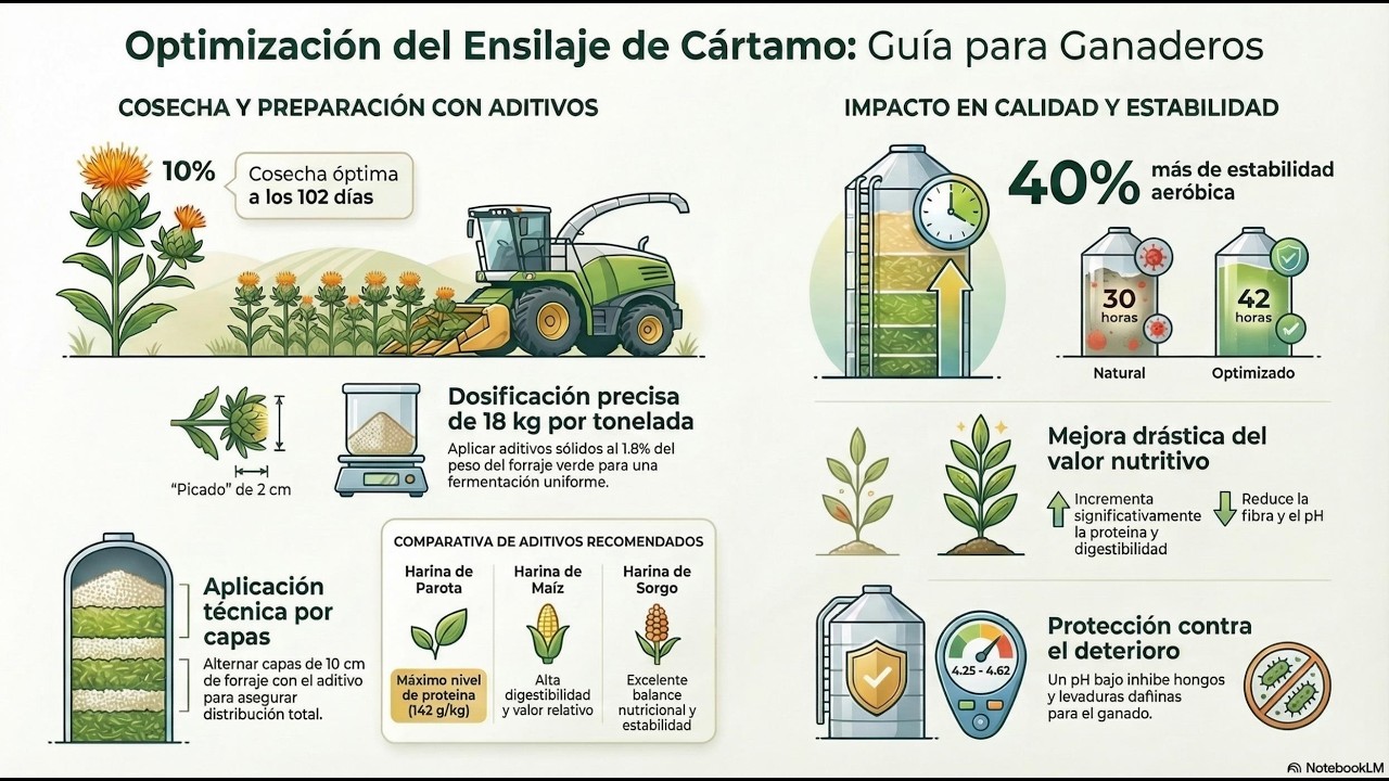 Cómo mejorar el ensilaje de cártamo para alimentar ganado | Resultados de investigación