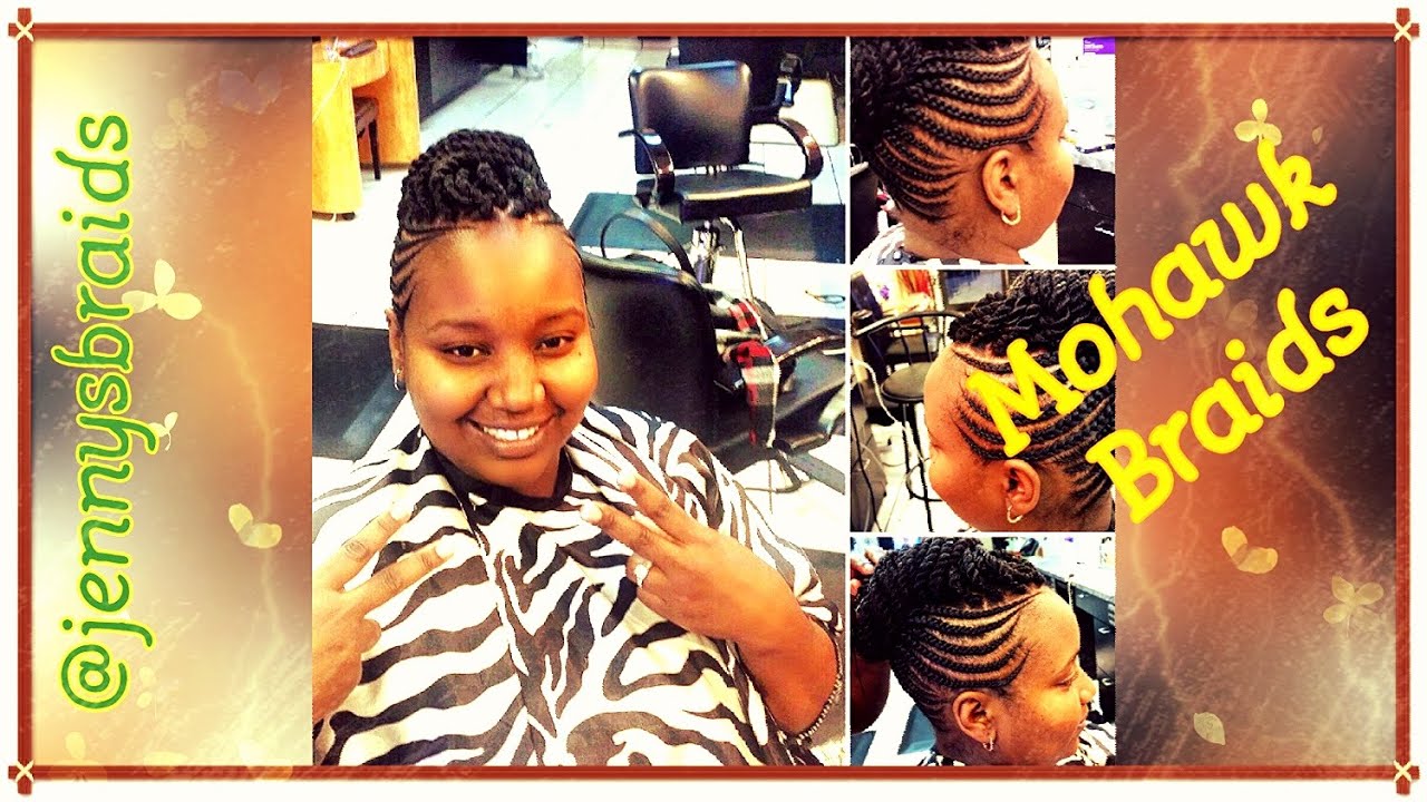Neat African Hair Braiding Style - Mohawk Braids